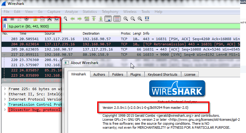 why is the wireshark filters not working
