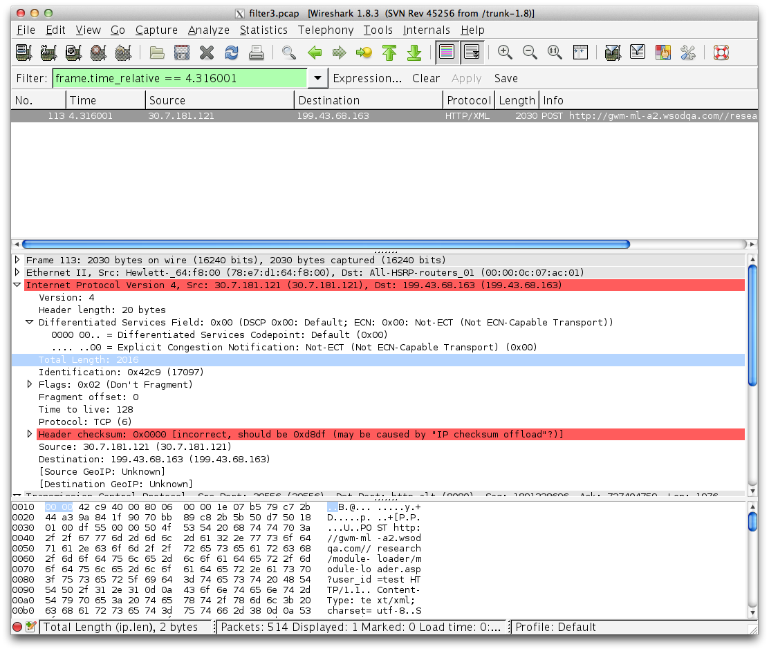 how to use wireshark to get ip from fb chat